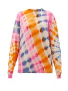 Matchesfashion.com The Elder Statesman - Tie-dye Cashmere Sweater - Womens - Pink Multi