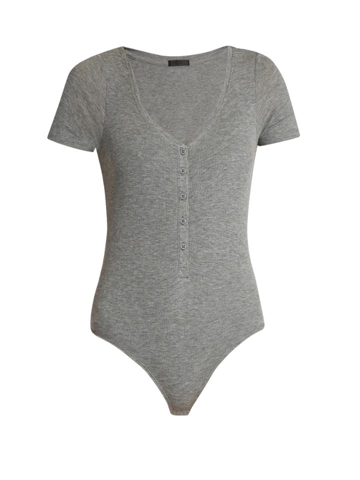 Atm Short-sleeved Ribbed-jersey Body