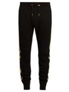 Balmain Stripe-detail Wool-blend Knit Track Pants