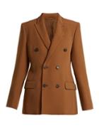 Matchesfashion.com Connolly - Crepe Double Breasted Tailored Jacket - Womens - Brown