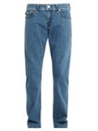 True Religion Contrast-stitch Mid-rise Straight-leg Jeans