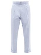 Officine Gnrale - Hugo Cropped Cotton-poplin Trousers - Mens - Light Blue