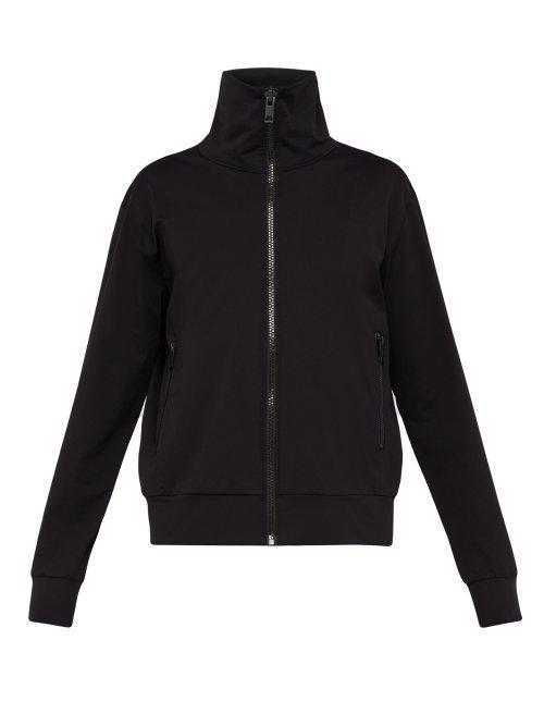 Matchesfashion.com Burberry - Logo Print Zip Through Sweatshirt - Mens - Black