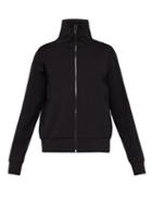 Matchesfashion.com Burberry - Logo Print Zip Through Sweatshirt - Mens - Black