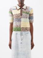 Sea - Paige Patchwork-effect Crocheted Polo Shirt - Womens - Multi