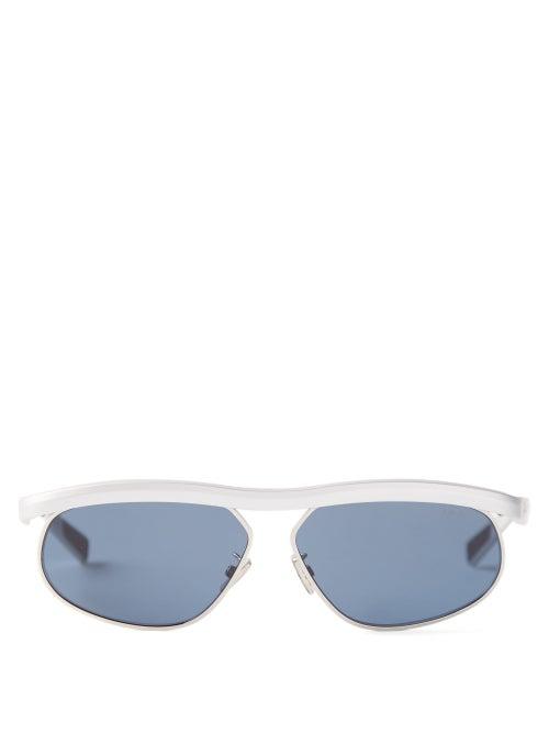 Dior - D-frame Metal Sunglasses - Mens - Silver