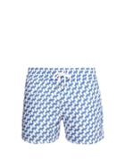 Matchesfashion.com Frescobol Carioca - Copacabana Print Swim Shorts - Mens - Blue