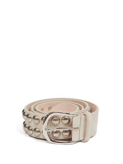 Matchesfashion.com Isabel Marant - Zaf Studded Leather Belt - Womens - White Multi