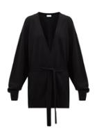 Matchesfashion.com Raey - Shawl Belted Cashmere Cardigan - Womens - Black