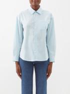A.p.c. - Boyfriend Cotton-poplin Shirt - Womens - Light Blue