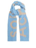 Matchesfashion.com Acne Studios - Toronto Large Bi Colour Wool Scarf - Womens - Blue Beige