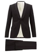 Matchesfashion.com Gucci - Grosgrain-trim Wool-blend Twill Tuxedo Suit - Mens - Black
