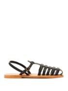 Matchesfashion.com K.jacques - Adrien Caged Leather Slingback Sandals - Womens - Black