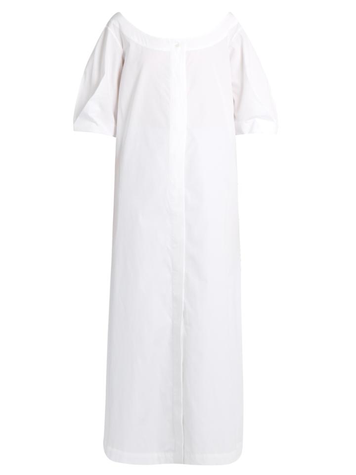 Isa Arfen Button-down Cotton-poplin Dress