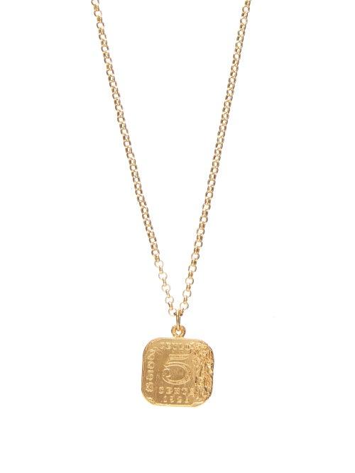 Matchesfashion.com Alighieri - The Infernal Storm 24kt Gold Plated Necklace - Mens - Gold