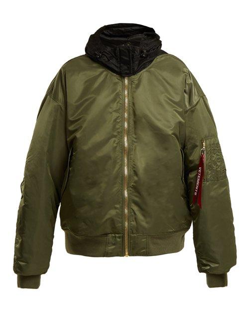 Matchesfashion.com Vetements - Oversized Bomber Jacket - Womens - Green