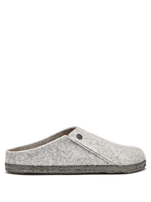 Matchesfashion.com Birkenstock - Zermatt Wool-felt Slip-on Shoes - Mens - Light Grey