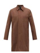 Paul Smith - Gun Club-check Wool-twill Overcoat - Mens - Brown Multi
