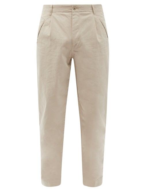 Matchesfashion.com Folk - Assembly Cotton-canvas Slim-leg Trousers - Mens - Beige