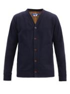 Matchesfashion.com Junya Watanabe - Panelled Cotton-blend Cardigan - Mens - Navy