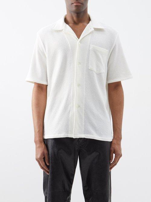 Our Legacy - Box Patch-pocket Boucl Shirt - Mens - White