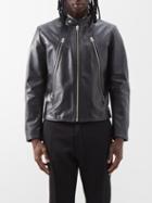 Mm6 Maison Margiela - Leather Jacket - Mens - Black