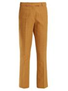 Matchesfashion.com Etro - Violante Geometric Pattern Stretch Cotton Trousers - Womens - Green Multi