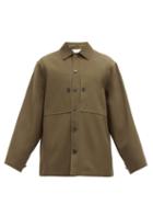 Matchesfashion.com Jil Sander - Oversized Panelled Wool-felt Overshirt - Mens - Khaki