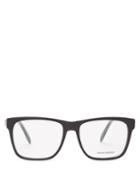 Matchesfashion.com Alexander Mcqueen - Skull-embellished Square Acetate Glasses - Mens - Black