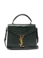 Matchesfashion.com Saint Laurent - Cassandra Ysl Croc-effect Leather Cross-body Bag - Womens - Dark Green
