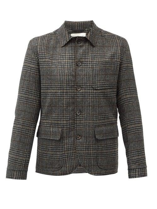 Matchesfashion.com Oliver Spencer - Cowboy Checked Virgin-wool Tweed Jacket - Mens - Grey Multi