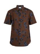 Matchesfashion.com Brioni - Single Cuff Floral Print Linen Shirt - Mens - Multi