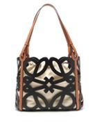 Loewe - Anagram-cutout Leather Tote Bag - Womens - Black