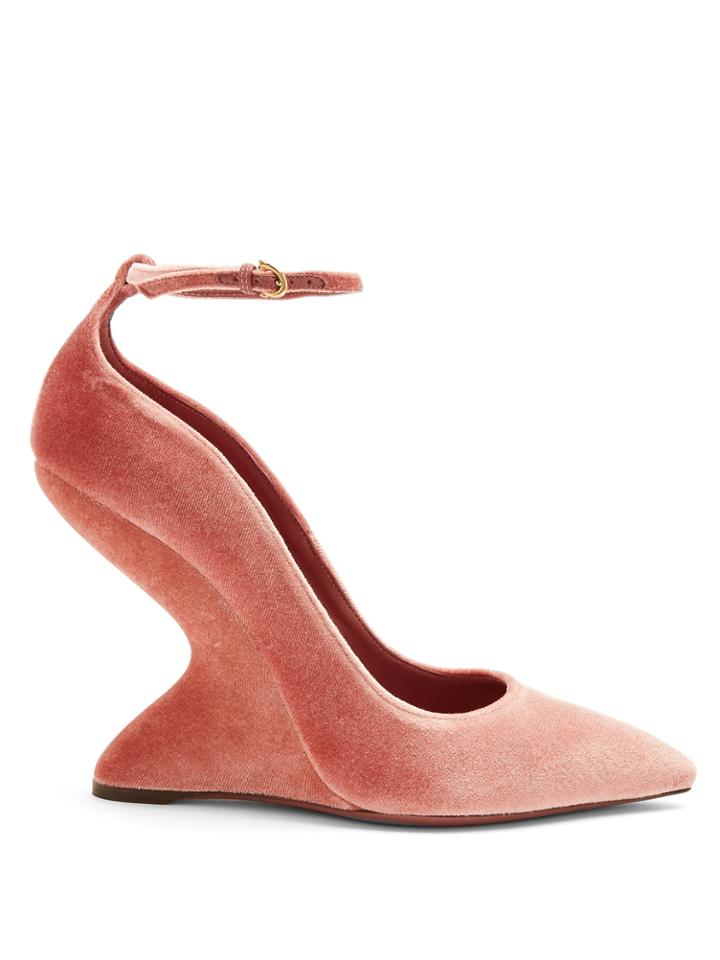 Salvatore Ferragamo Tivoli Velvet F-wedge Pumps