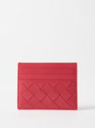Bottega Veneta - Intrecciato Leather Cardholder - Womens - Pink