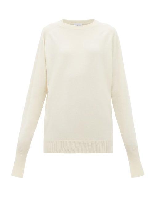 Matchesfashion.com Raey - Raglan Sleeve Boyfriend Cashmere Sweater - Womens - Ivory