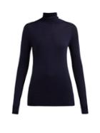 Matchesfashion.com Extreme Cashmere - No.96 Breeze Roll Neck Cashmere Sweater - Womens - Navy