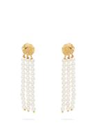 Matchesfashion.com Elise Tsikis - Madera Faux Pearl Tassel Drop Earrings - Womens - White