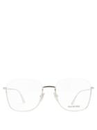 Matchesfashion.com Balenciaga - Half-rim Square Metal Glasses - Mens - Silver