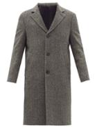 Mens Rtw Officine Gnrale - Jack Single-breasted Wool-herringbone Overcoat - Mens - Grey