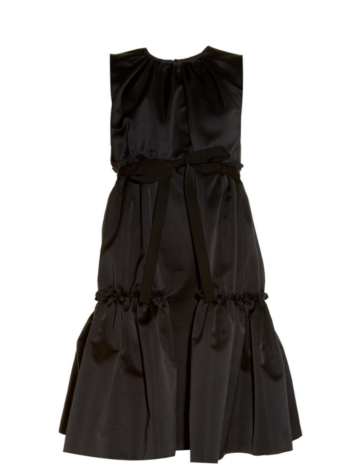 Rochas Tiered Duchess-satin Sleeveless Dress