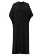 Ladies Rtw Gabriela Hearst - Taos Ribbed Wool-blend Midi Sweater Dress - Womens - Black