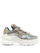 Matchesfashion.com Maison Margiela - Retro Fit Iridescent Low Top Leather Trainers - Womens - Dark Grey