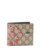 Gucci Gg Supreme Bi-fold Leather Wallet