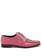 Prada Stud-embellished Leather Derby Shoes