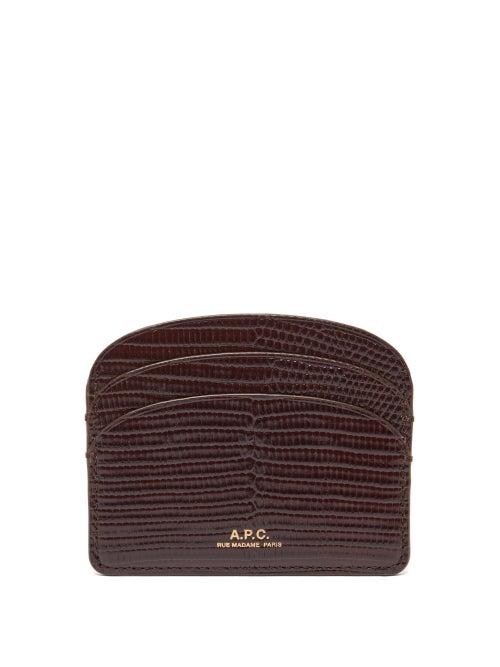 A.p.c. - Genve Lizard-effect Leather Wallet - Womens - Brown