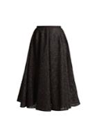 Rochas Floral-lace A-line Midi Skirt