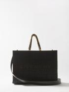 Givenchy - G-tote 4g-embroidered Canvas Tote Bag - Womens - Black