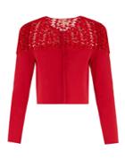 Giambattista Valli Macram-lace Panel Cropped Cardigan