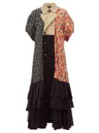 Matchesfashion.com Junya Watanabe - Reversible Panelled Cotton Blend Trench Coat - Womens - Beige Multi
